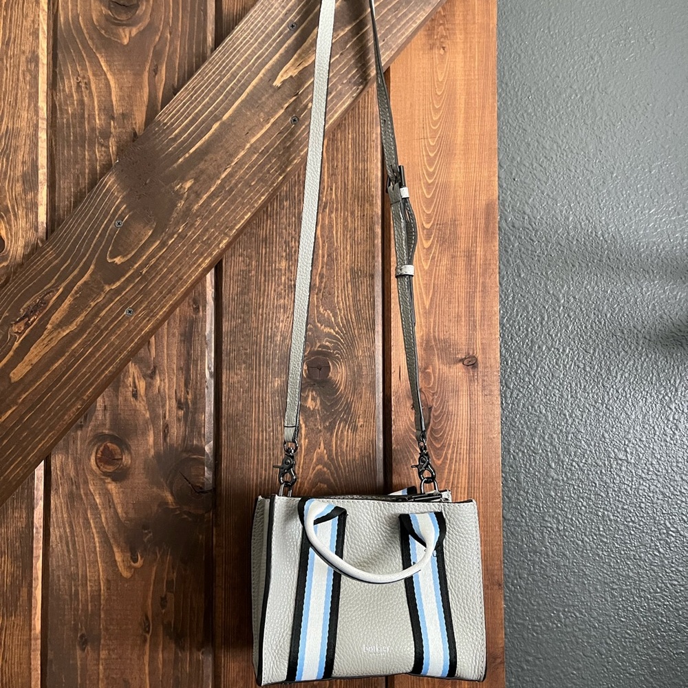 Brand new with tag. Botkier Gray and Blue Striped Women's Bag